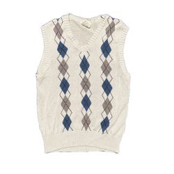 Vintage Weekends Argyle Sweater Vest Size Medium