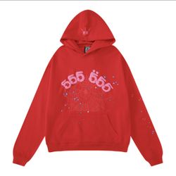 555 Red Sp5der Hoodie