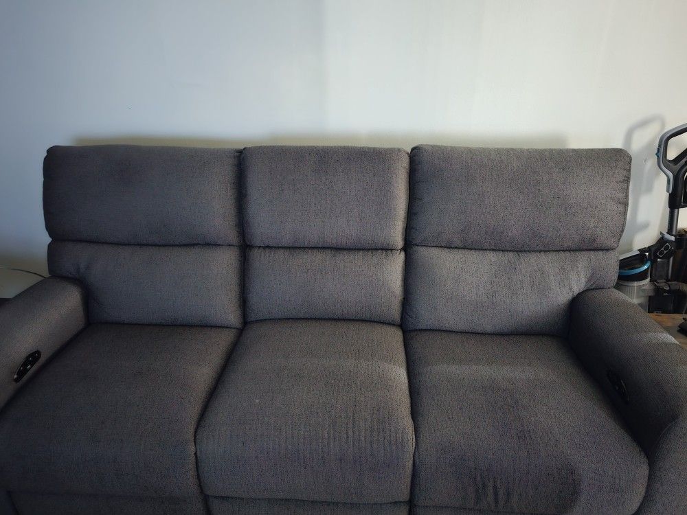 Electric Reclining Sofa With 2 end Tables