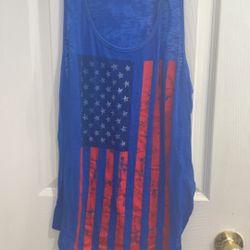 USA American flag tank top size XL
