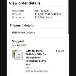 Gifts for Mom, Birthday Gifts for Women Mom Remember I Love You