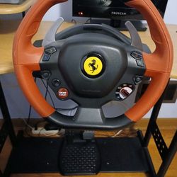 Thrustmaster - Ferrari 458 Spider Racing Wheel for Xbox One - Black/Red/Yellow
