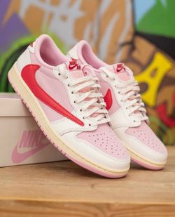 Jordan 1 Retro Low OG SP Travis Scott Sail Tropical Pink Size 12