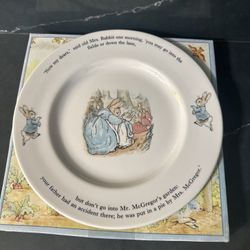 Peter Rabbit by WEDGWOOD Porcelain Cake Plate Original Box 1992 Frederick Warner