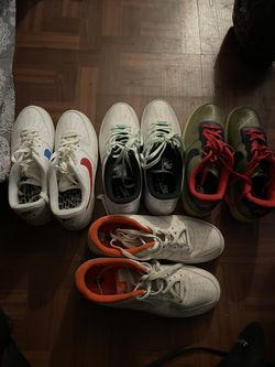 Size 12 Air Forces Slightly Worn 4 Pairs For 200$