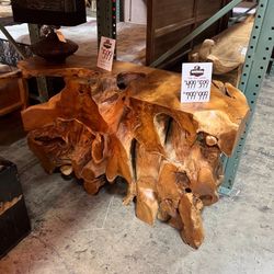 Teak Root Solid Wood Console Table 