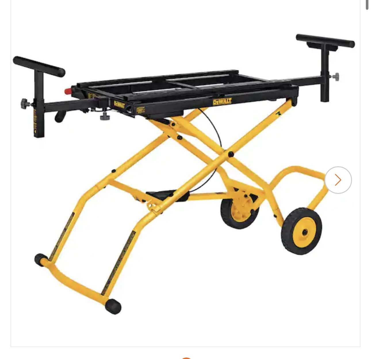 DEWALT 32-1/2 in. x 60 in. Rolling Miter Saw Stand with 300 lbs. Capacity