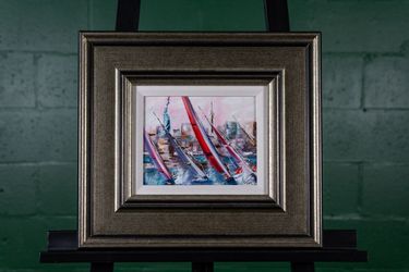 Sails Outside New York by Victor Spahn - Excellent Condition - Delivery Available
