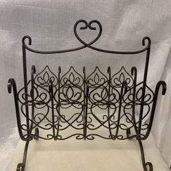 SOUTHERN LIVING AT HOME DAVISTOWN MAGAZINE RACK TOWEL HOLDER WROUGHT IRON 