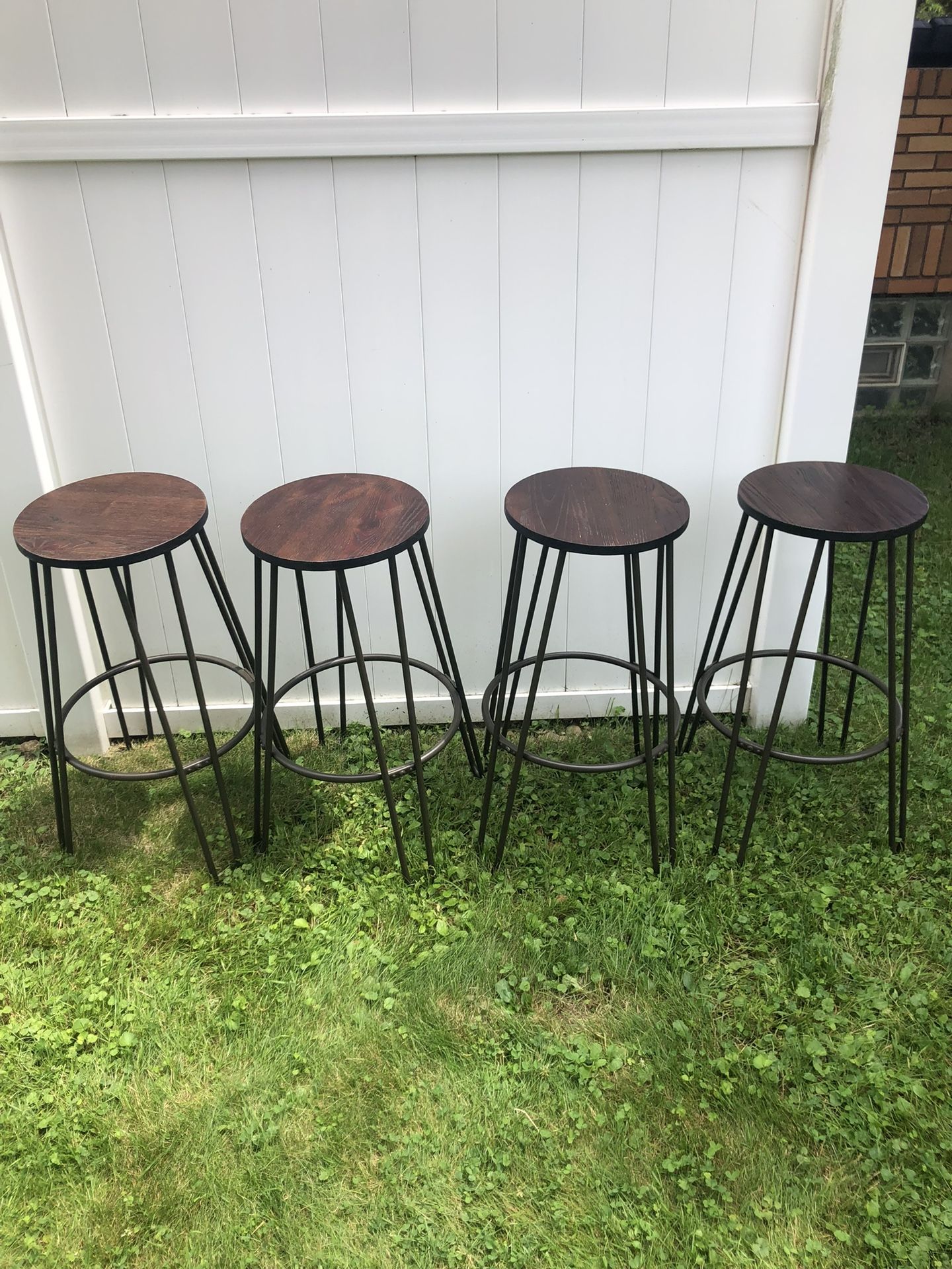 Wood And Metal Stools