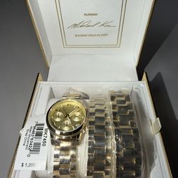 Reloj MICHAEL KORS Runway 18K Gold-Plated Stainless Steel Triple Wrap