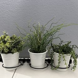 IKEA Wall Hanging Planter Pots with Fake Plants 