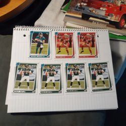 2021 7 Football card Lot. Mint Condition 