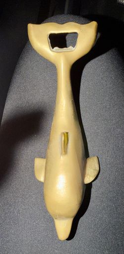 VINTAGE  SILVER -PLATED DOLPHIN=TWIST OFF CAP  AND BOTTLE OPENER