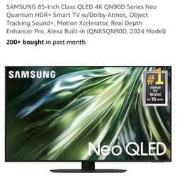 Samsung 85” QN90D Neo QLED 4K TV – Open Box Like New