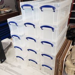 Lot of 14 CD/DVD Storage Boxes - 6.5 Liter, "Really Useful" Brand