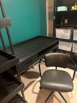 Office set - Desk, Shelf, and Chair