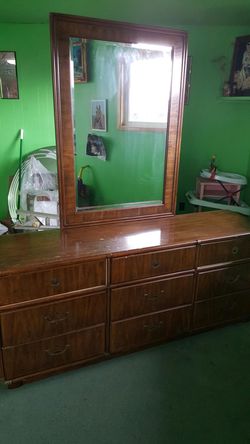 Dresser with mirror