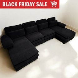 Black Sectional Couch - $39 down⚡️