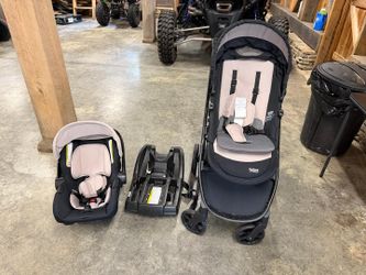 Convertible stroller with car seats and base