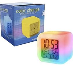Baseball Design Color Change Digital Alarm Clock