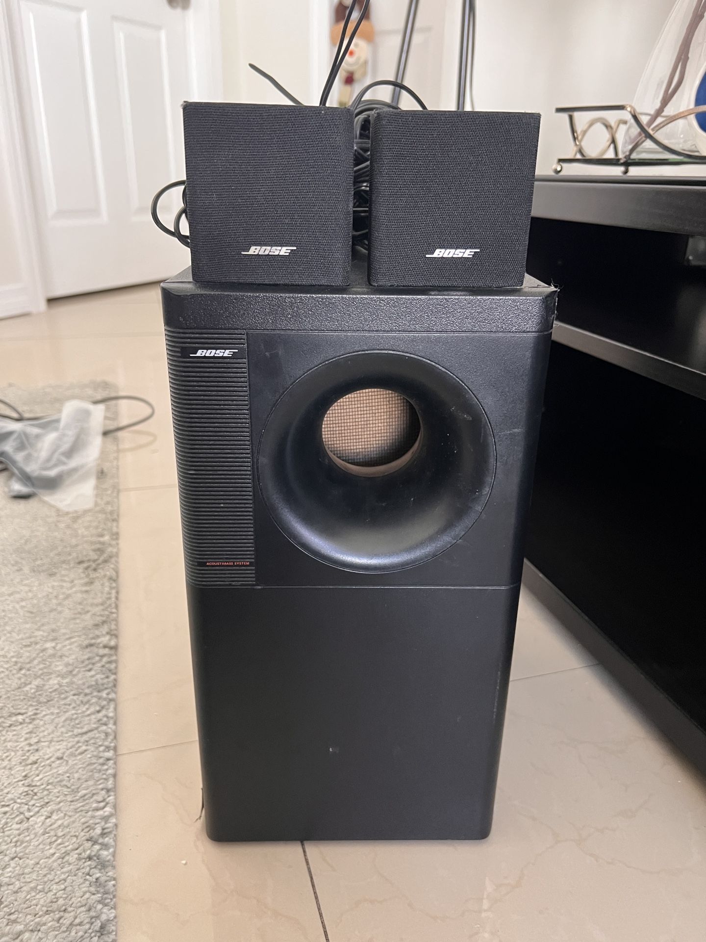 Bose Acoustimass 3 series IV speaker system with Sony STR-DG500 receiver With Speaker Stands - HiFi On A Budget