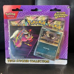 Pokemon Ascended Heroes Mega Gengar And Ghastly Tech Sticker Collection NEW AND SEALED