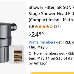Shower Water Filter (as Pictured)- New In Box, MSRP $24.99