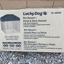 Lucky Dog Pet Resort Kennel with Cover
