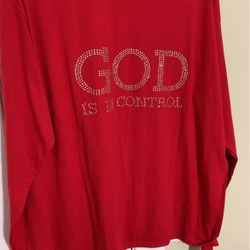 Red Long Sleeve Tee Shirt 