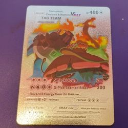 Venusaur Charizard & Blastoise V max Silver Foil Collectors Card
