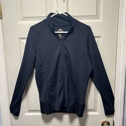 Peter Millar Full Zip Women’s Size XL Black Stretch Golf Jacket E4 Wicking UPF