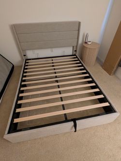 Queen Bed Frame with Lift Up Storage