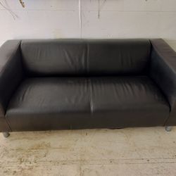 Leather Loveseat 