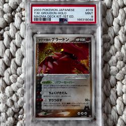 2003 POKEMON PSA 9 TEAM MAGMA'S GROUDON-HOLO 1ST ED MAGMA DECK KIT #019 (POP 39)