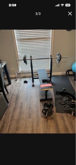 Weight bench and weights