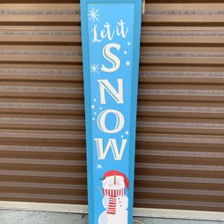 Let It Snow Christmas Wooden Sign