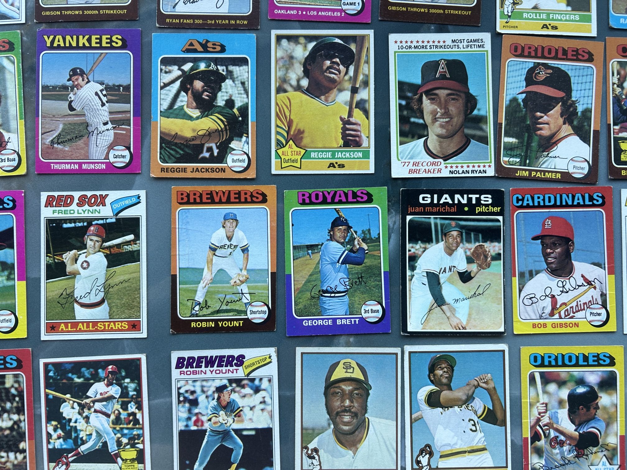 Vintage Lot Baseball Brett Rookie , Yount Rookie Stars , HOF See Pics About 2000 Cards Total