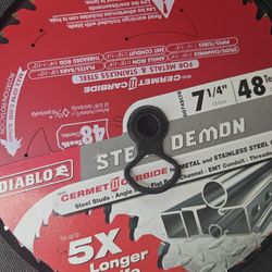 7-1/2" Diablo Steel Demon 48 Tooth 7.25"