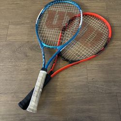 two wilson  tennis racket