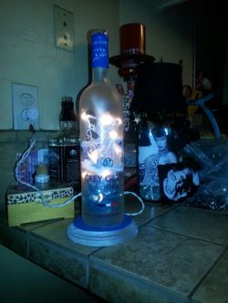 Liqour bottle lamp