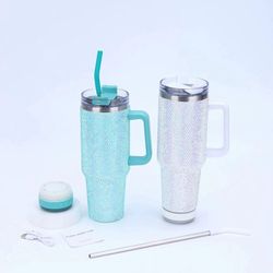 Bling water bottle 40 oz with speaker