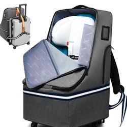 Rolling Car Seat Travel Bag, Padded Carseat Travel Backpack for Airplane,Large Durable Travel Bag 