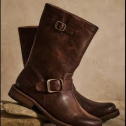 Frye and Co vegan leather boot (brown)
