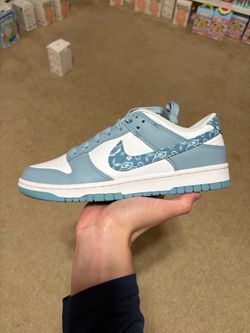 Size 9W / 7.5M - Nike Dunk Low Essential Paisley Pack Worn Blue White