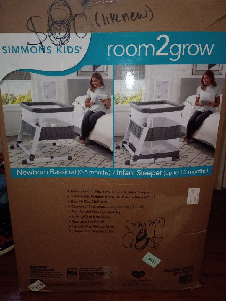 Simmons Kids Newborn Bassinet/Infant Sleeper