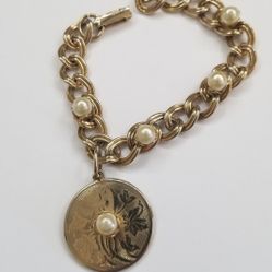 Gold Plated Bracelet And Charm