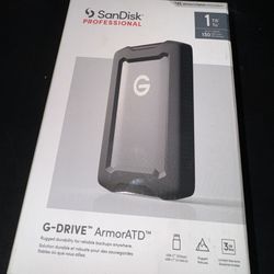 SANDISK G-DRIVE ARMOR ATD -  SPACE GREY - 1TB - NEW, SEALED BOX