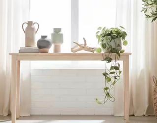 Unfinished beautiful console table