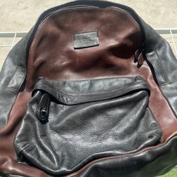 Coach all leather backpack